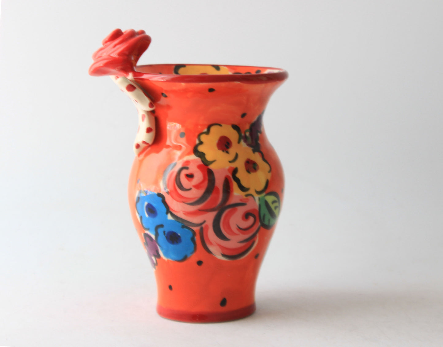 Tiny Vase Orange Summer Floral