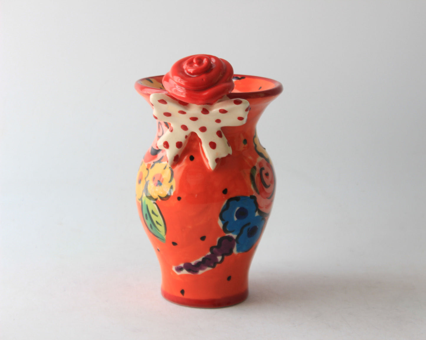 Tiny Vase Orange Summer Floral