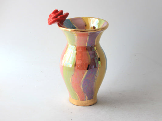 Tiny Vase Wavy Pastel Stripe