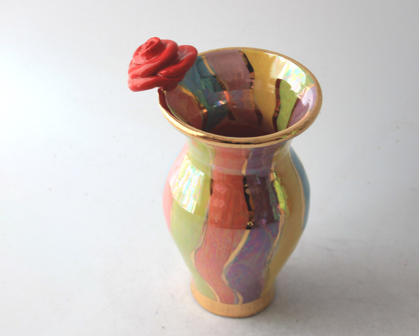 Tiny Vase Wavy Pastel Stripe