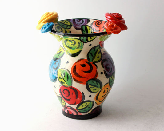 Small Vase Black Rose