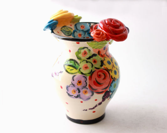 Small Vase Vintage Floral