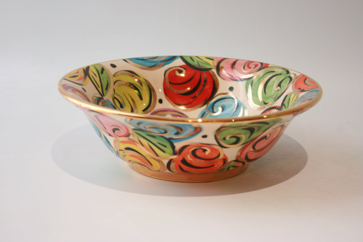 Pasta Bowl in Block Rose - MaryRoseYoung