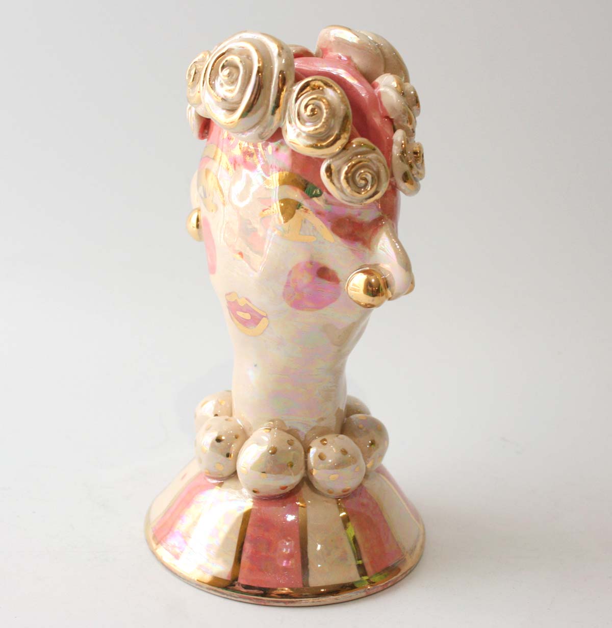 Baby Face Vase in Pink and Gold - MaryRoseYoung