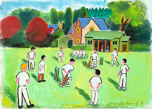 Print of Mary Rose's "Cricket on The Village Green" Pastel - MaryRoseYoung