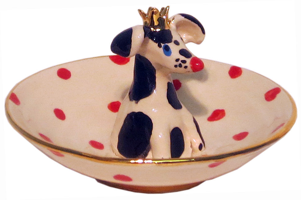 Little Dish with Crowned Dog - MaryRoseYoung