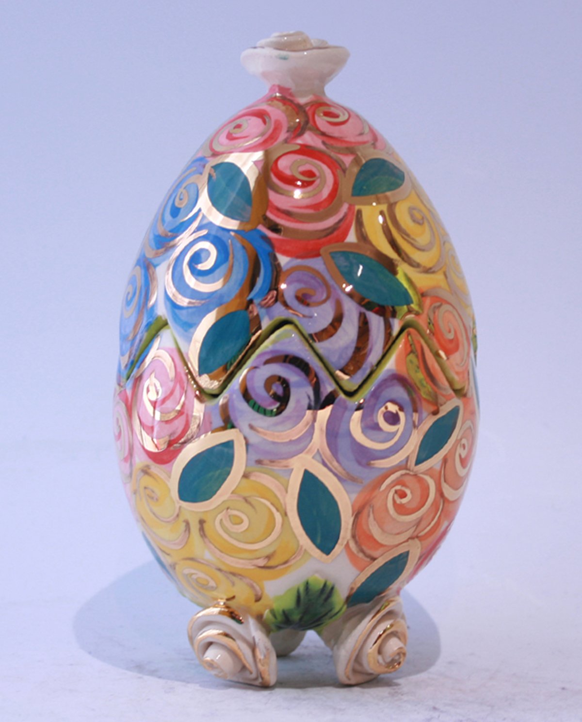 Rose Footed Easter Egg in Pastel Rosebush