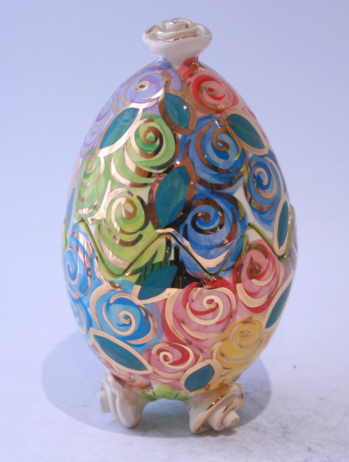 Rose Footed Easter Egg in Pastel Rosebush