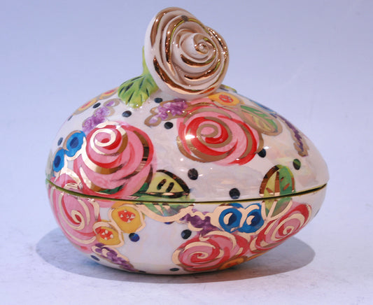 Easter Egg in Vintage Floral - MaryRoseYoung