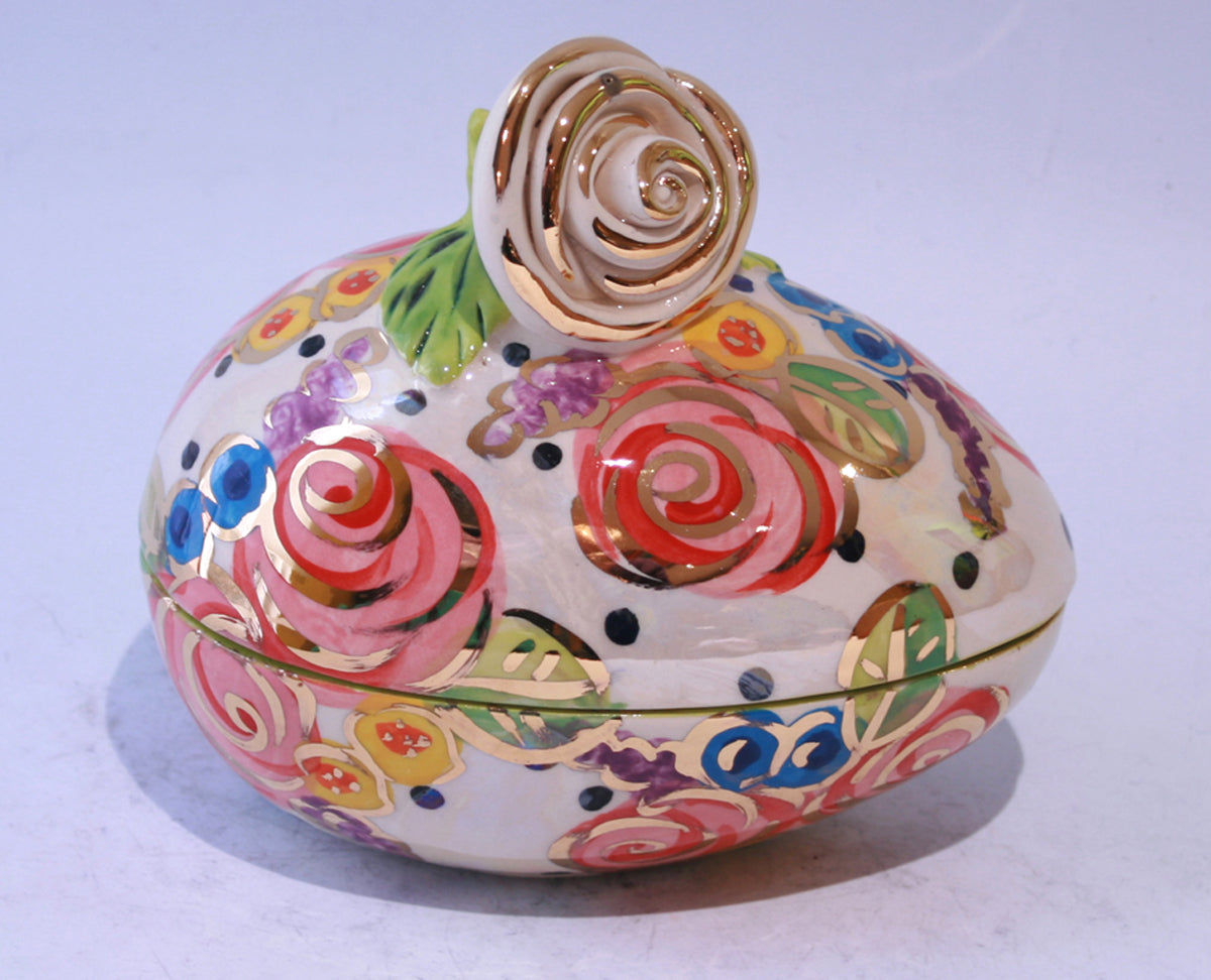 Easter Egg in Vintage Floral - MaryRoseYoung