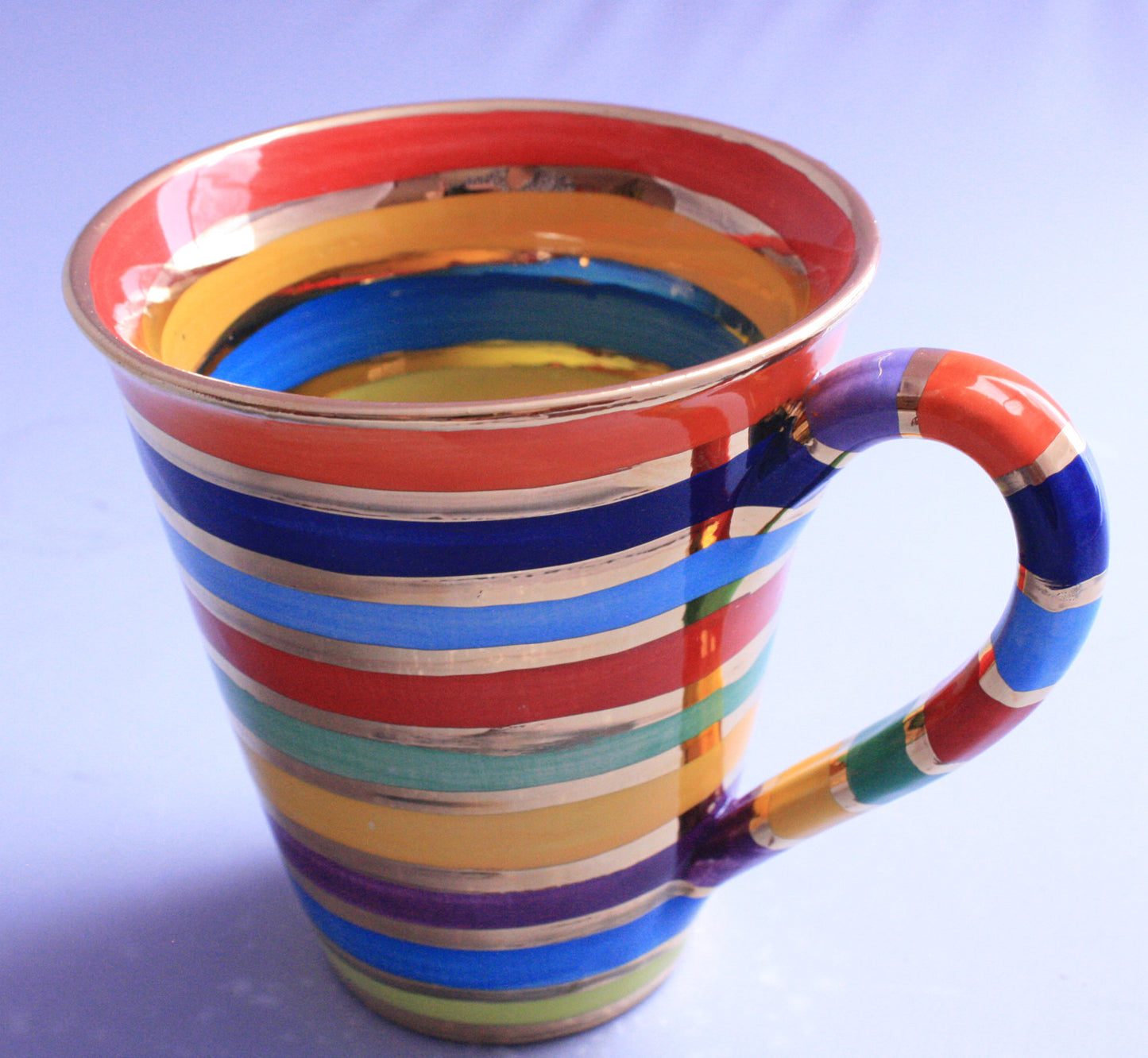 Conical Mug Banded Stripes - MaryRoseYoung