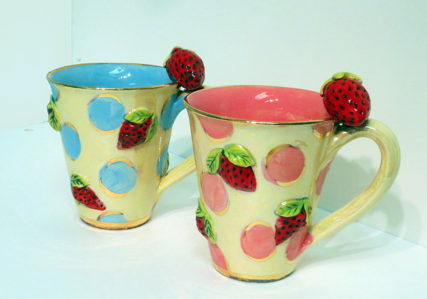 Strawberry Studded Mug - MaryRoseYoung