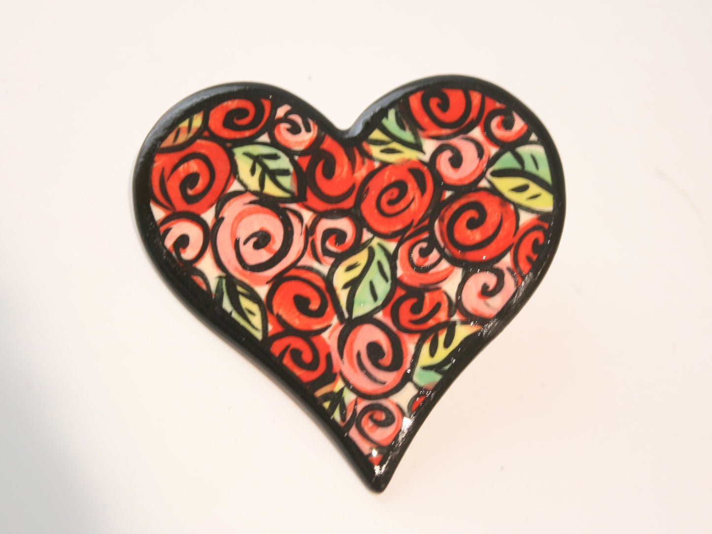 Brooch Heart Rosebush - MaryRoseYoung