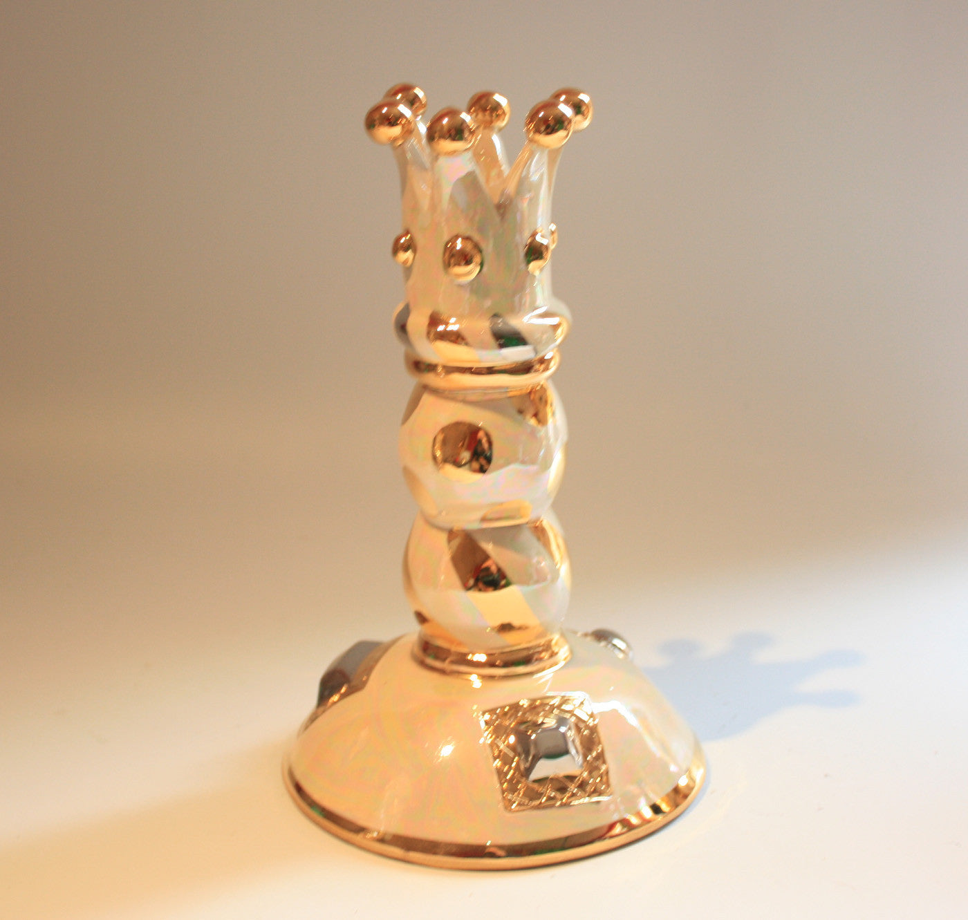 Jewelled and Beaded Short Candlestick - MaryRoseYoung