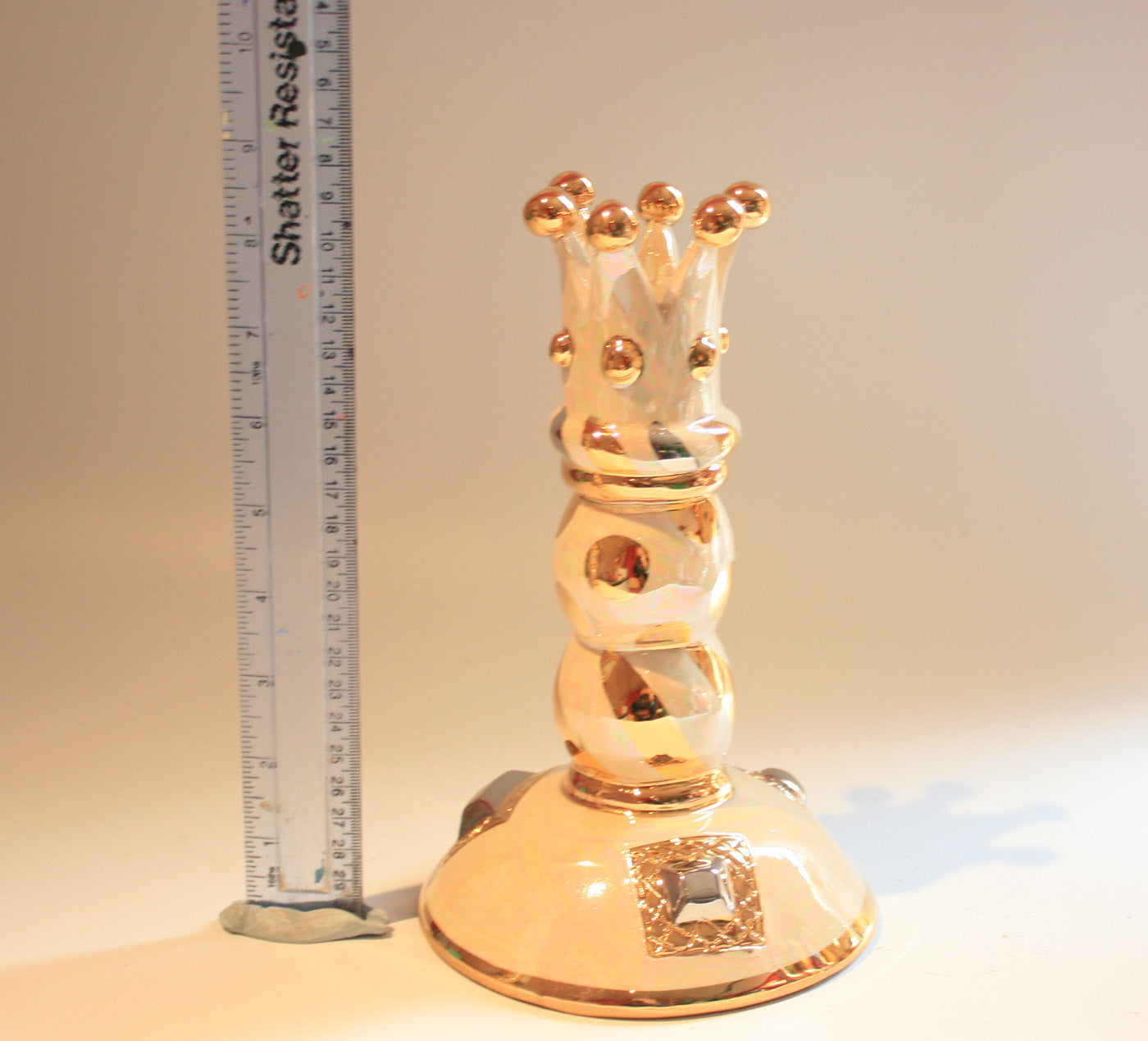 Jewelled and Beaded Short Candlestick - MaryRoseYoung