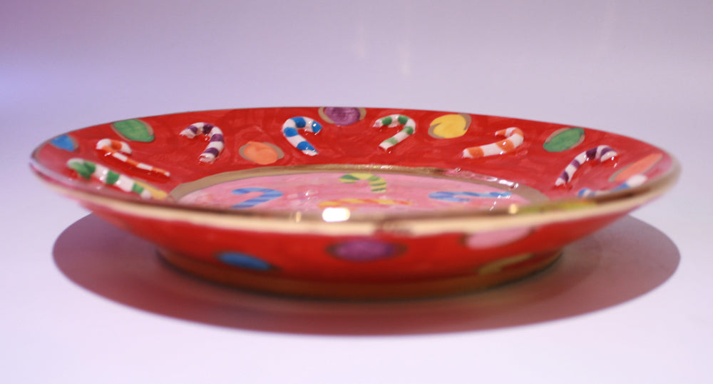 Candy Cane Side Plate - MaryRoseYoung