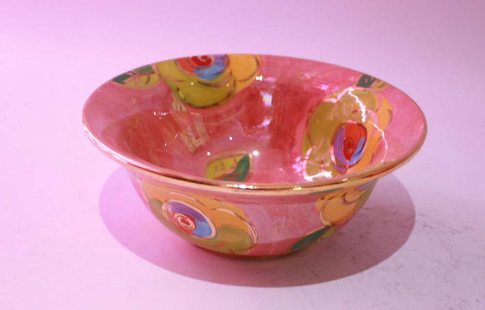Cereal Bowl Gold New Rose Pink - MaryRoseYoung