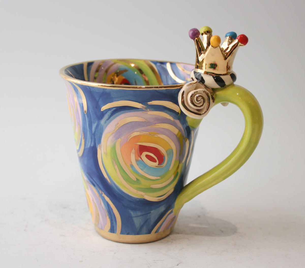 Crown Handled Mug Swirls - MaryRoseYoung