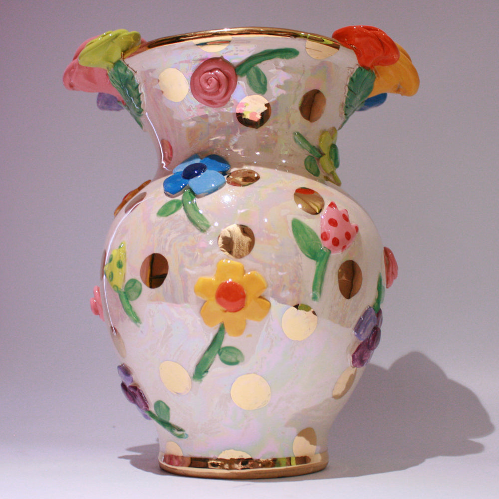 Large Fat Vase Pressed Flowers - MaryRoseYoung