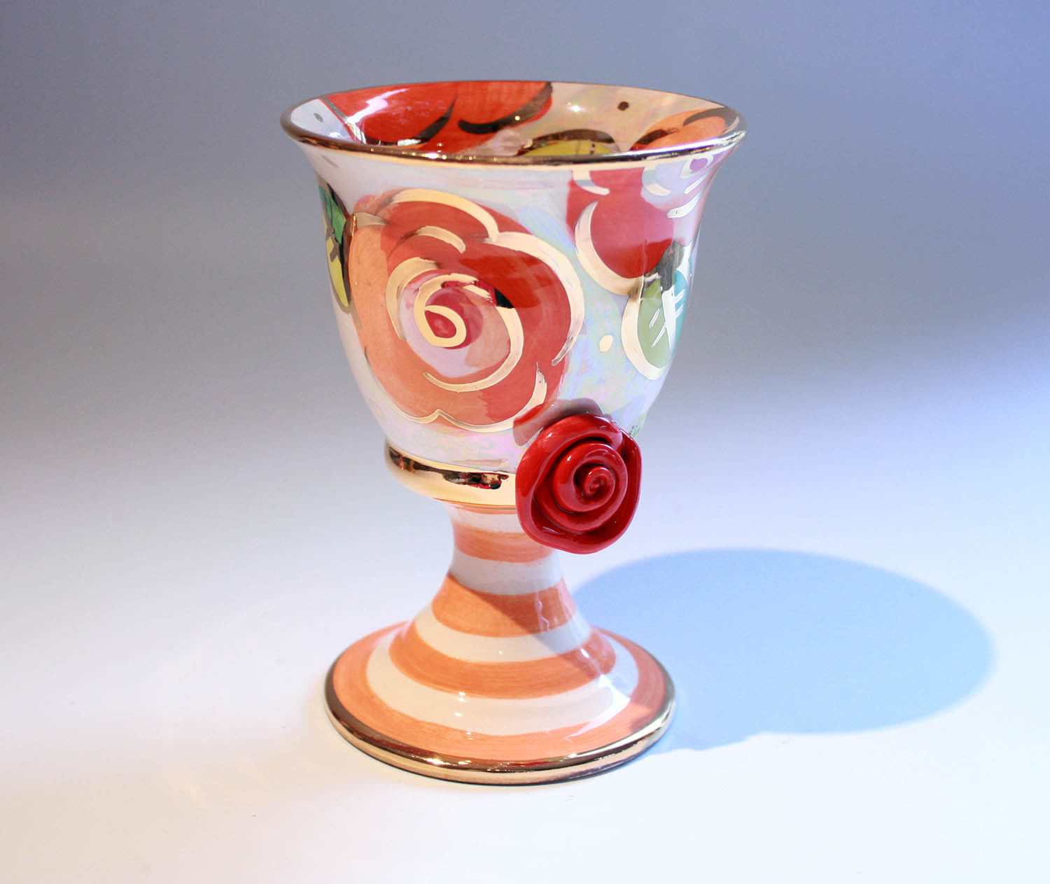 Goblet "Pale Roses Peach" - MaryRoseYoung