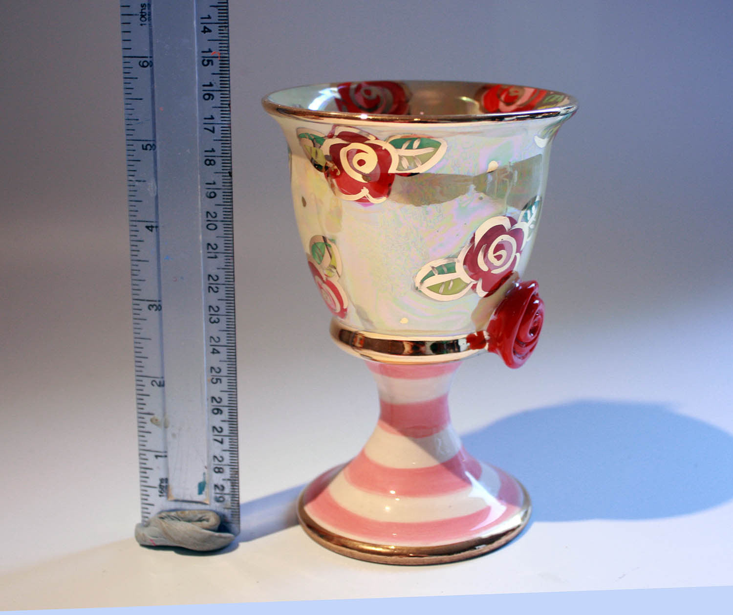 Goblet "Red Rosebud" - MaryRoseYoung
