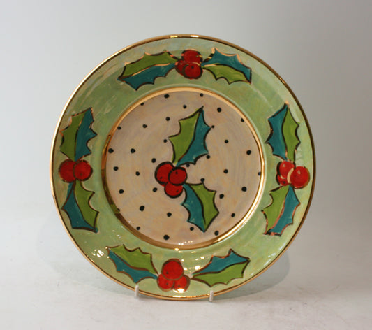 Dinner Plate in Holly Green