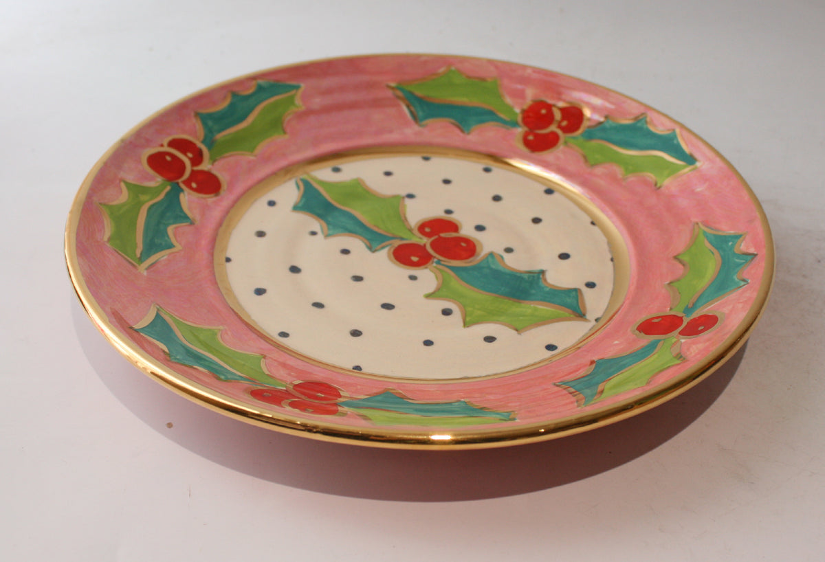 Dinner Plate in Holly Pink