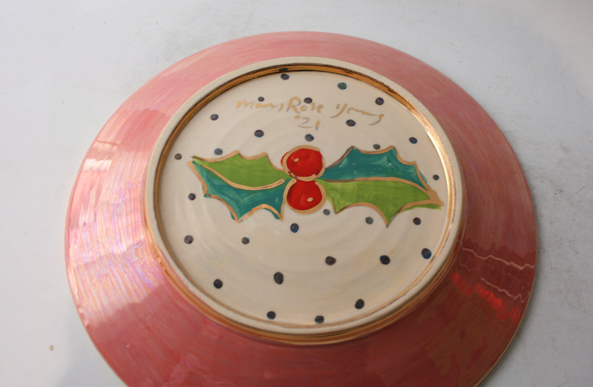 Dinner Plate in Holly Pink