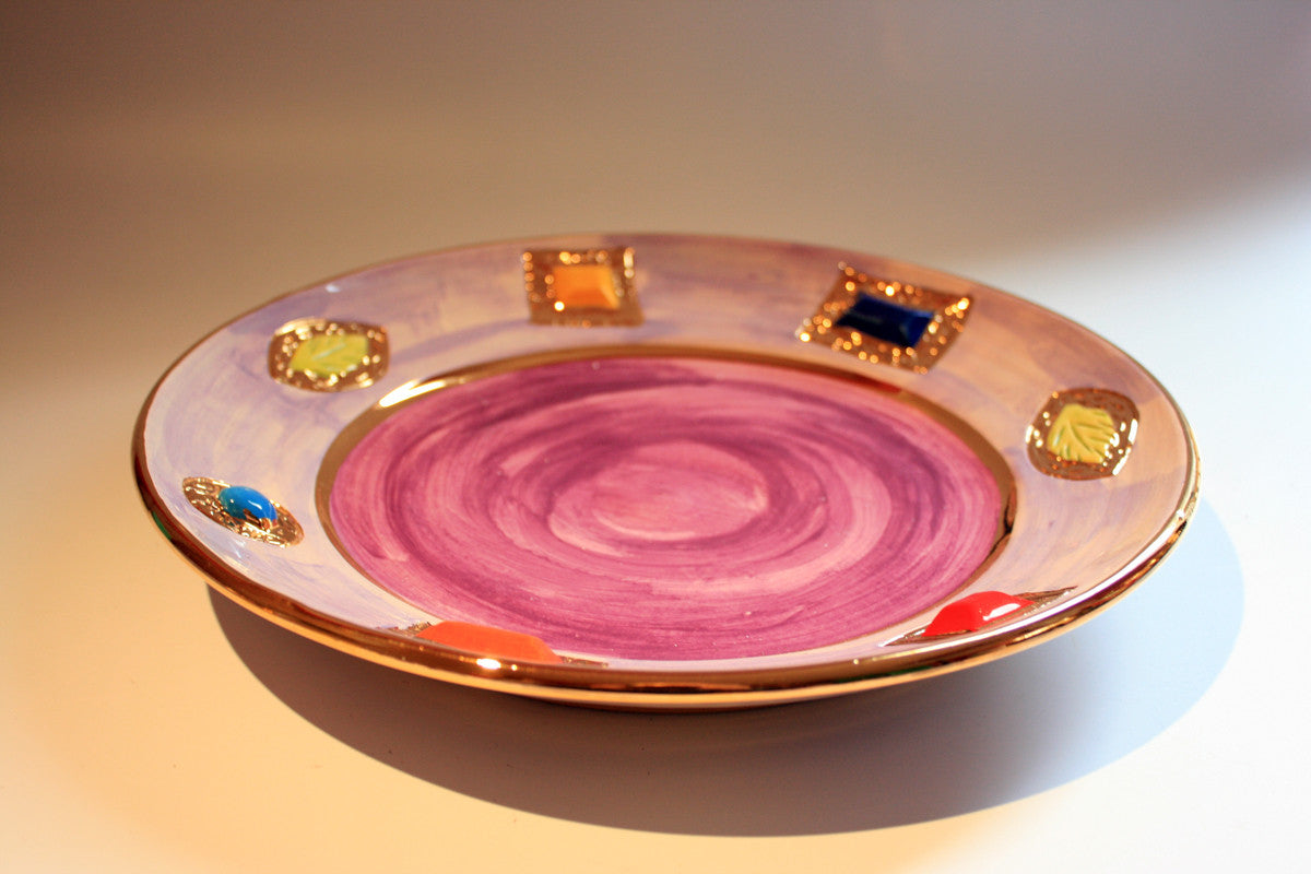 Jewelled Dinner Plate Lilac - MaryRoseYoung