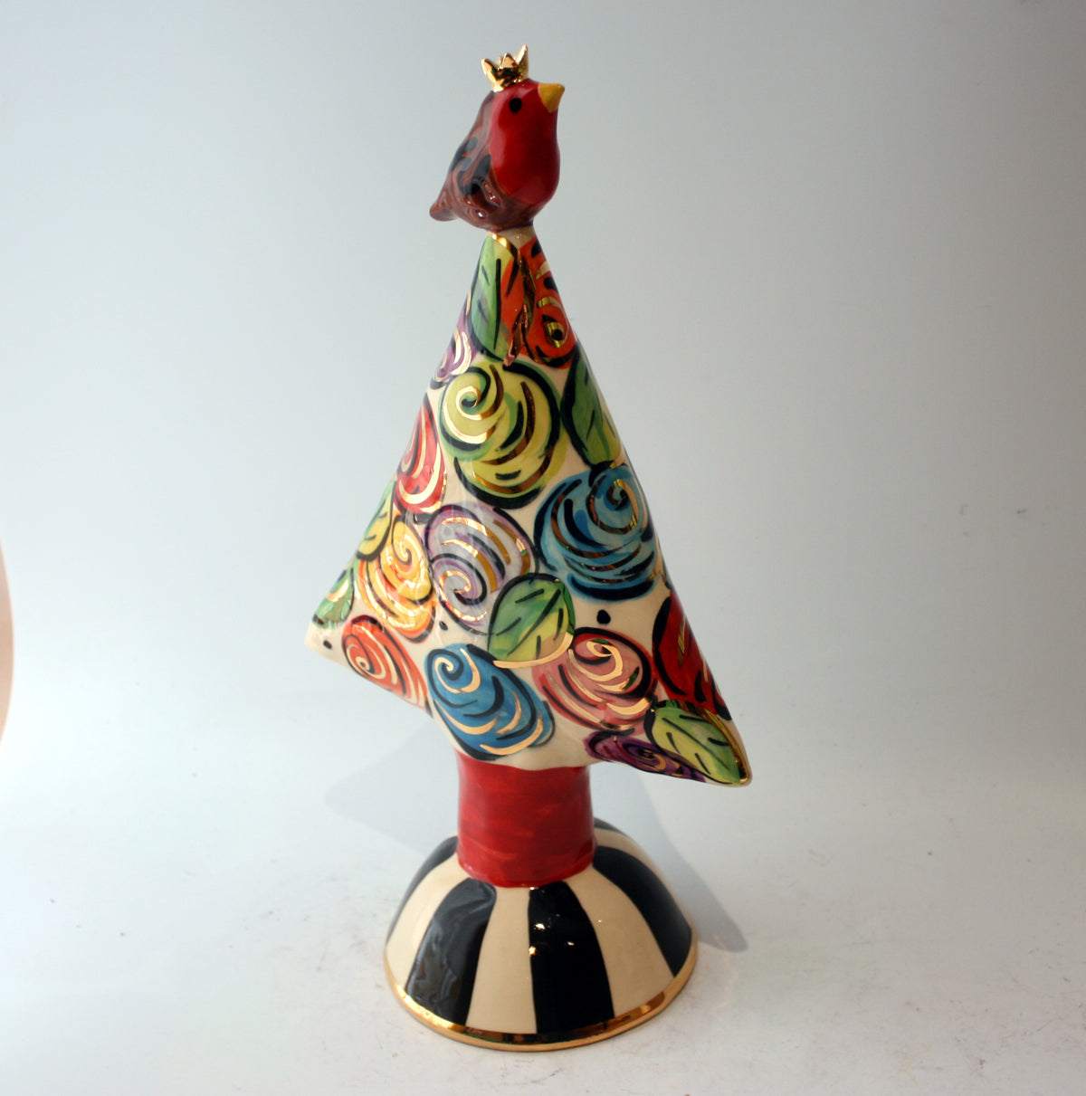 Medium Christmas Tree with Robin - MaryRoseYoung