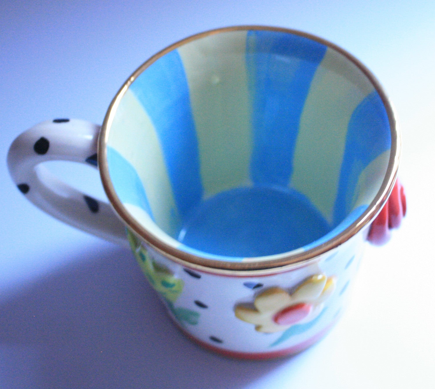 Pressed Flower Mug Blue & Lemon - MaryRoseYoung