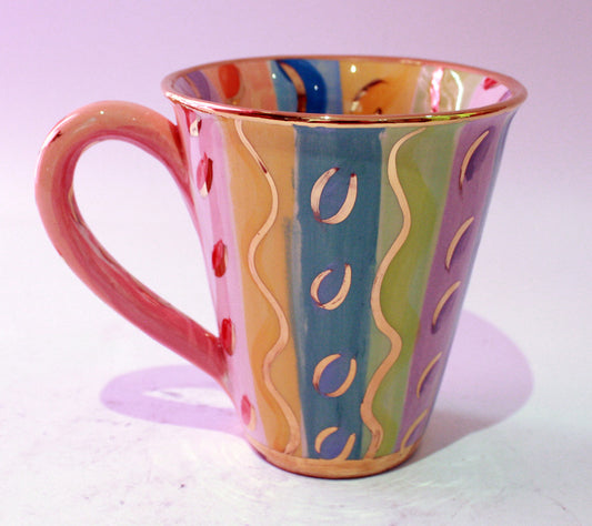 Large Mug Pale Pastel Stripes - MaryRoseYoung