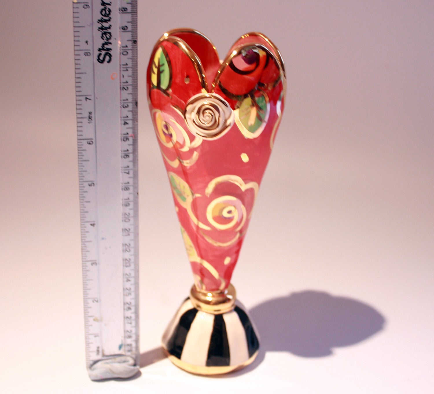 Tiny Heart Vase "New Red New Rose" - MaryRoseYoung