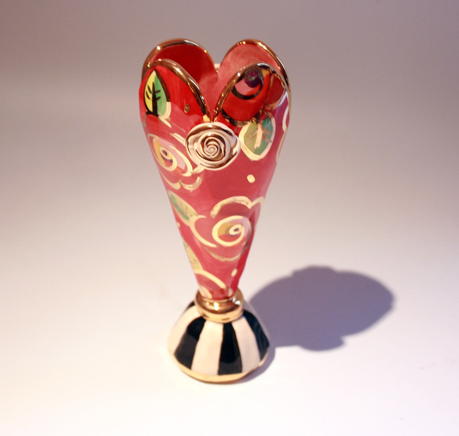 Tiny Heart Vase "New Red New Rose" - MaryRoseYoung
