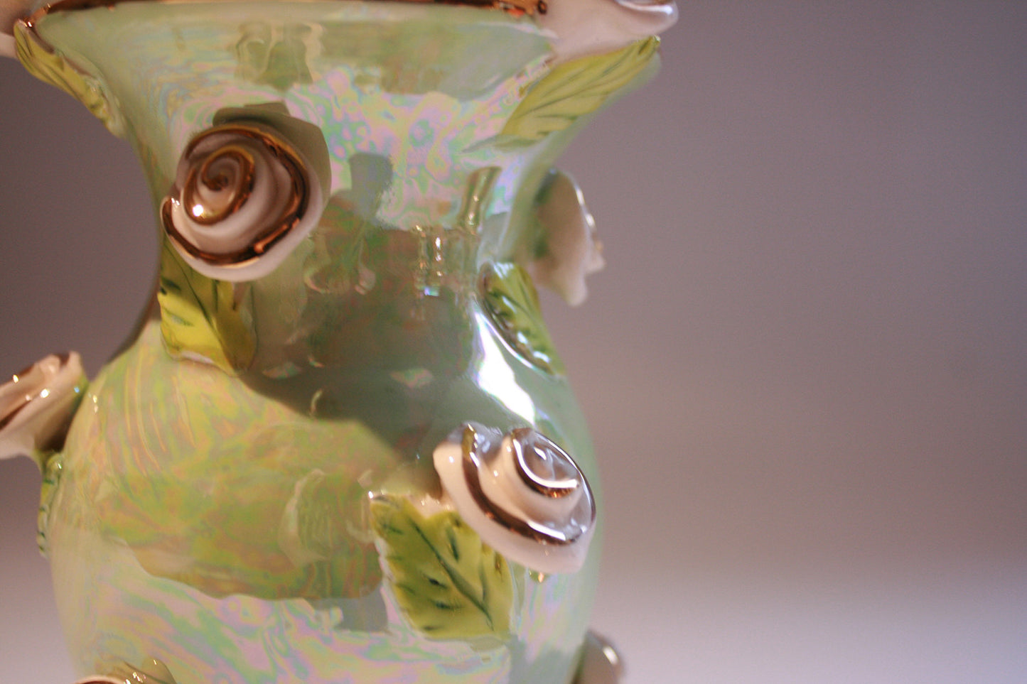 Tiny Rose Studded Vase Pale Green - MaryRoseYoung