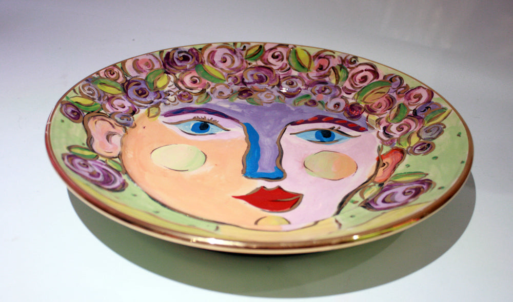 Faces Dinner Plate "Violet" - MaryRoseYoung