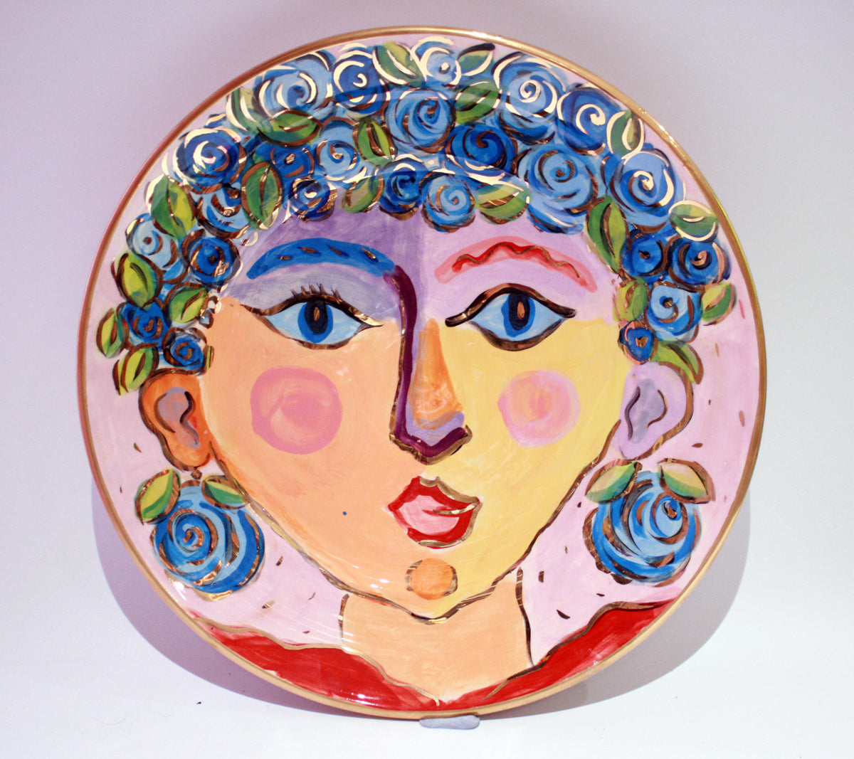 Faces Dinner Plate "Poppy" - MaryRoseYoung