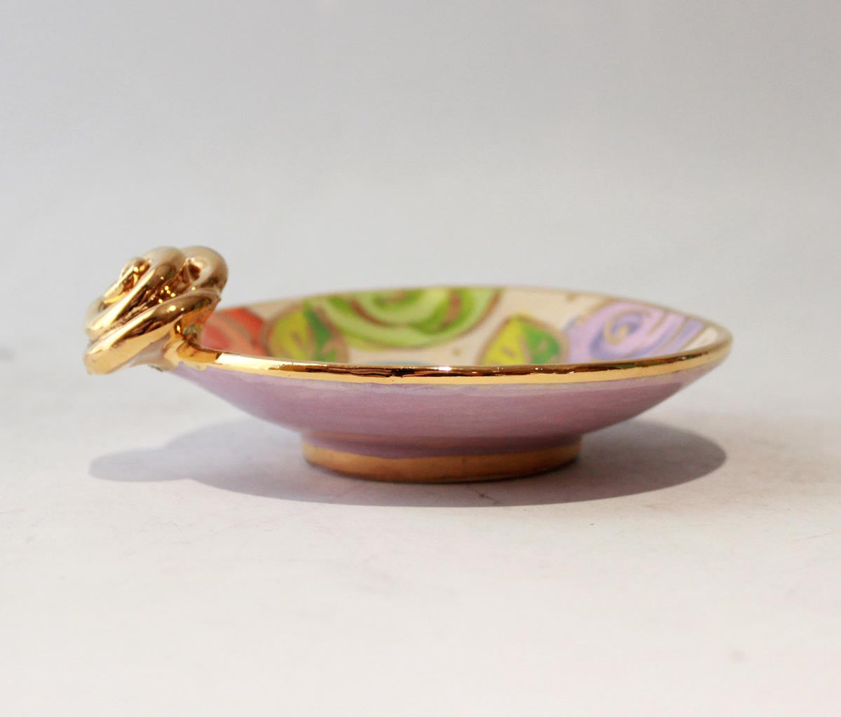 Rose Saucer in Pastel Block Rose