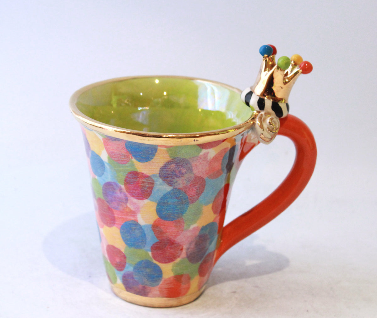 New Shape Large Crown Handled Mug in Buble