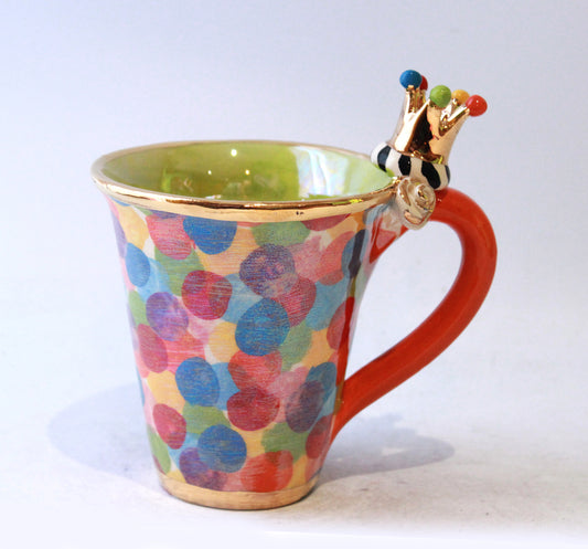 New Shape Large Crown Handled Mug in Buble