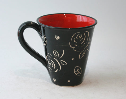 New Shape Large Mug in Black Etch