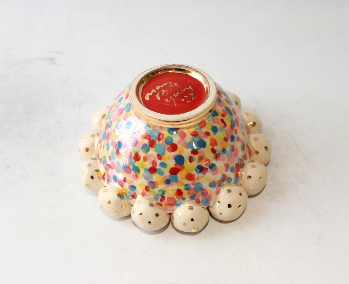 Tiny Beaded Bowl in Confetti