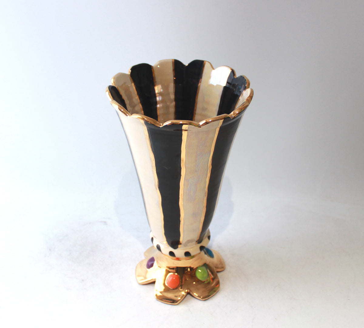 Fluted Crown Footed Vase "Queen Elizabeth II"