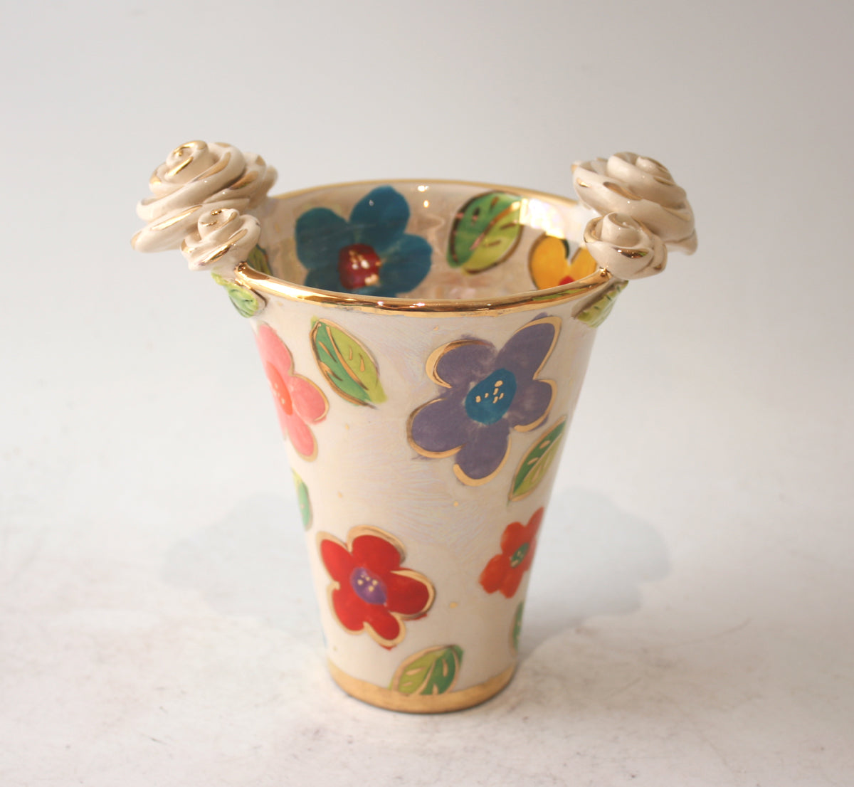 Tiny Flared Vase in Daisy