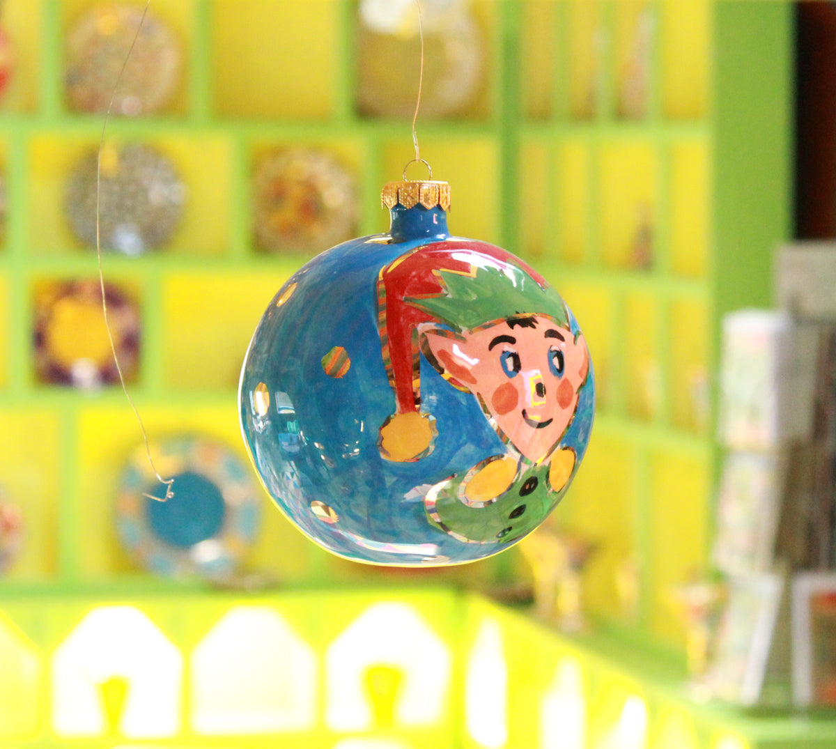 Large Christmas Ornament with Elf