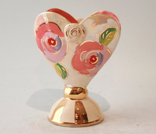 Baby Heart Vase in Pale Rose Pink