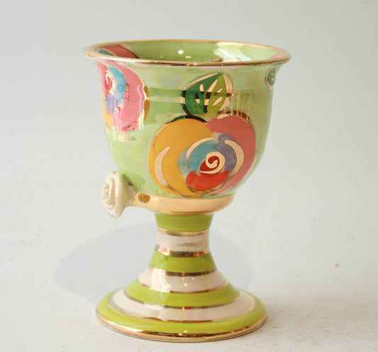 Goblet in Gold New Rose on Green