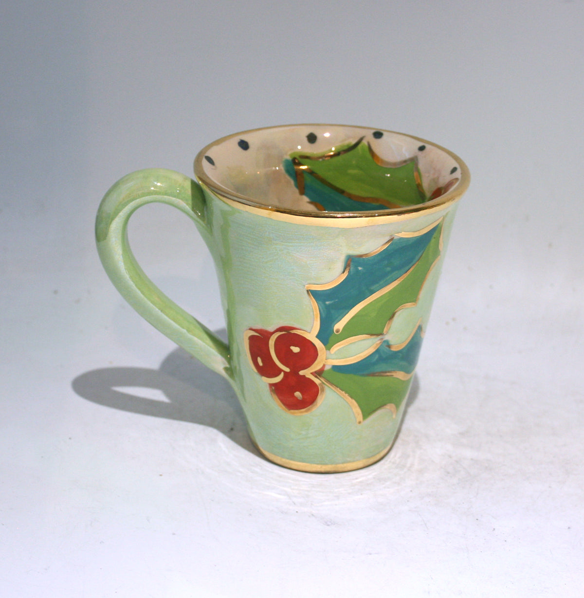 New Shape Large Mug in Holly Green