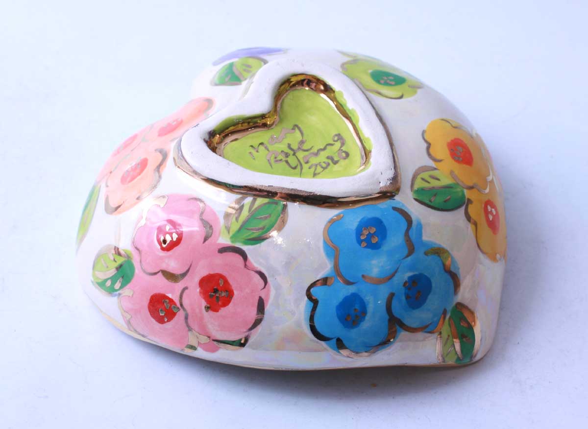 Heart Shaped Bowl in Petit Fleur