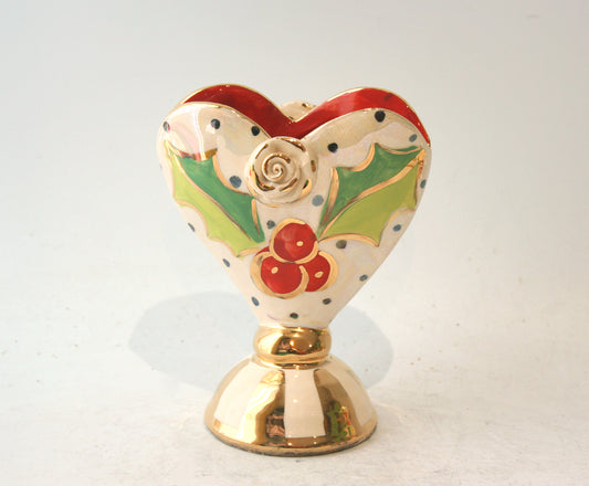 Baby Heart Vase in Holly